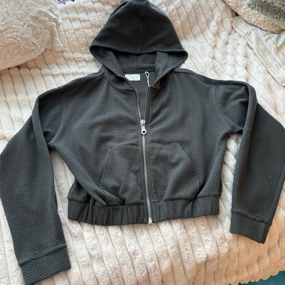 7 Diamonds Charcoal Textured Hoodie